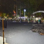proses pelapisan tack coat sebelum penghamparan aspal hotmix