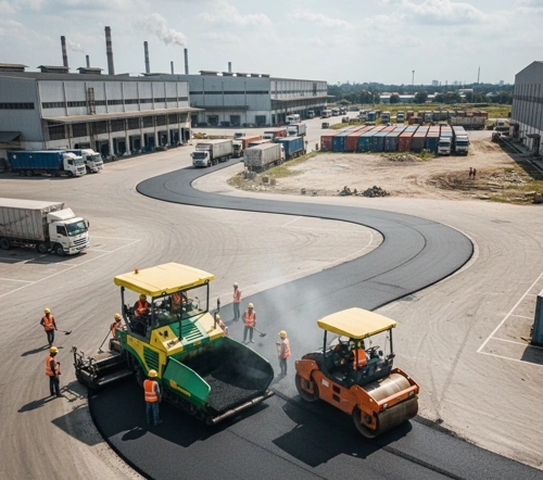 proyek jasa pengaspalan jalan industri di cikarang